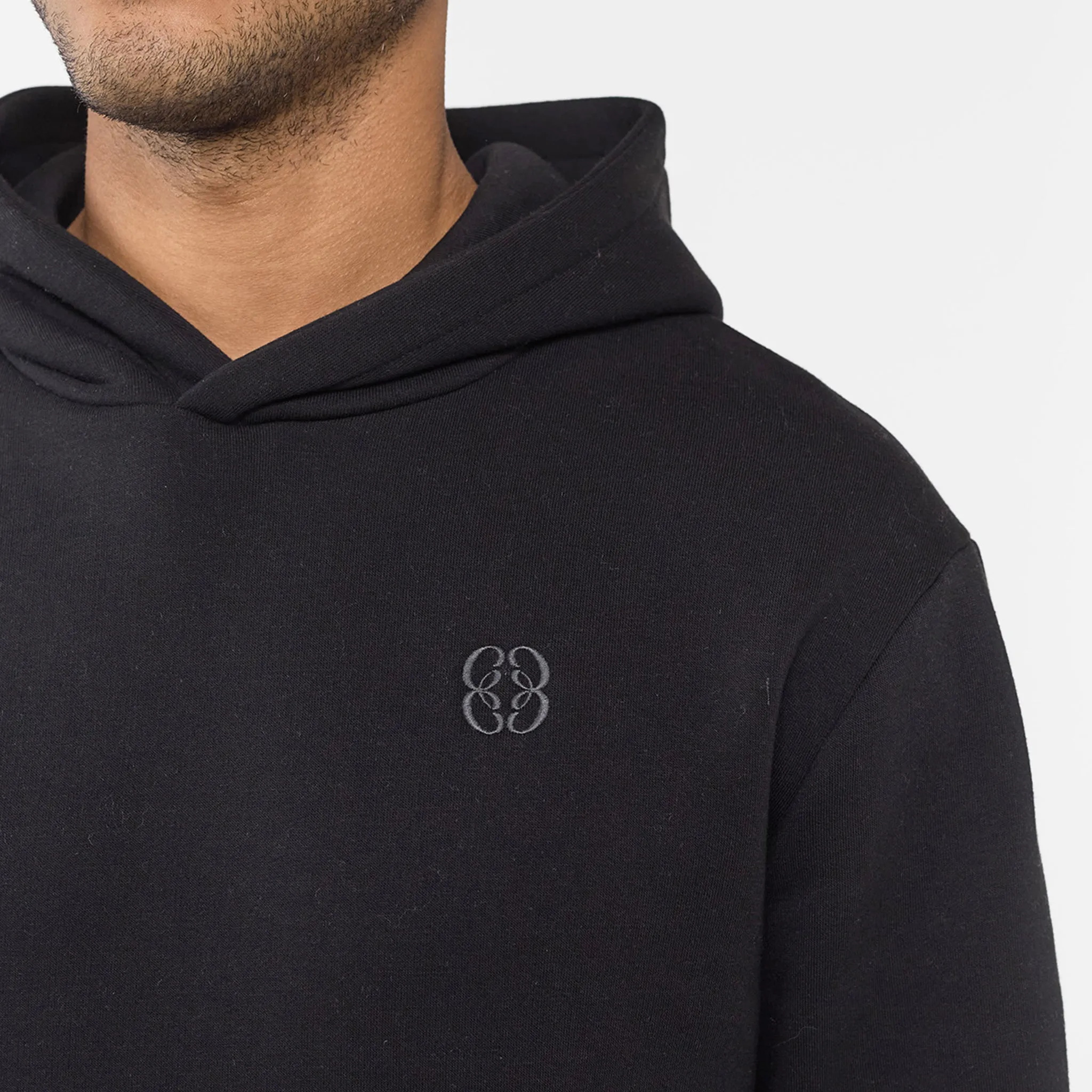 Summer Embroidered Icon Hoodie | Black
