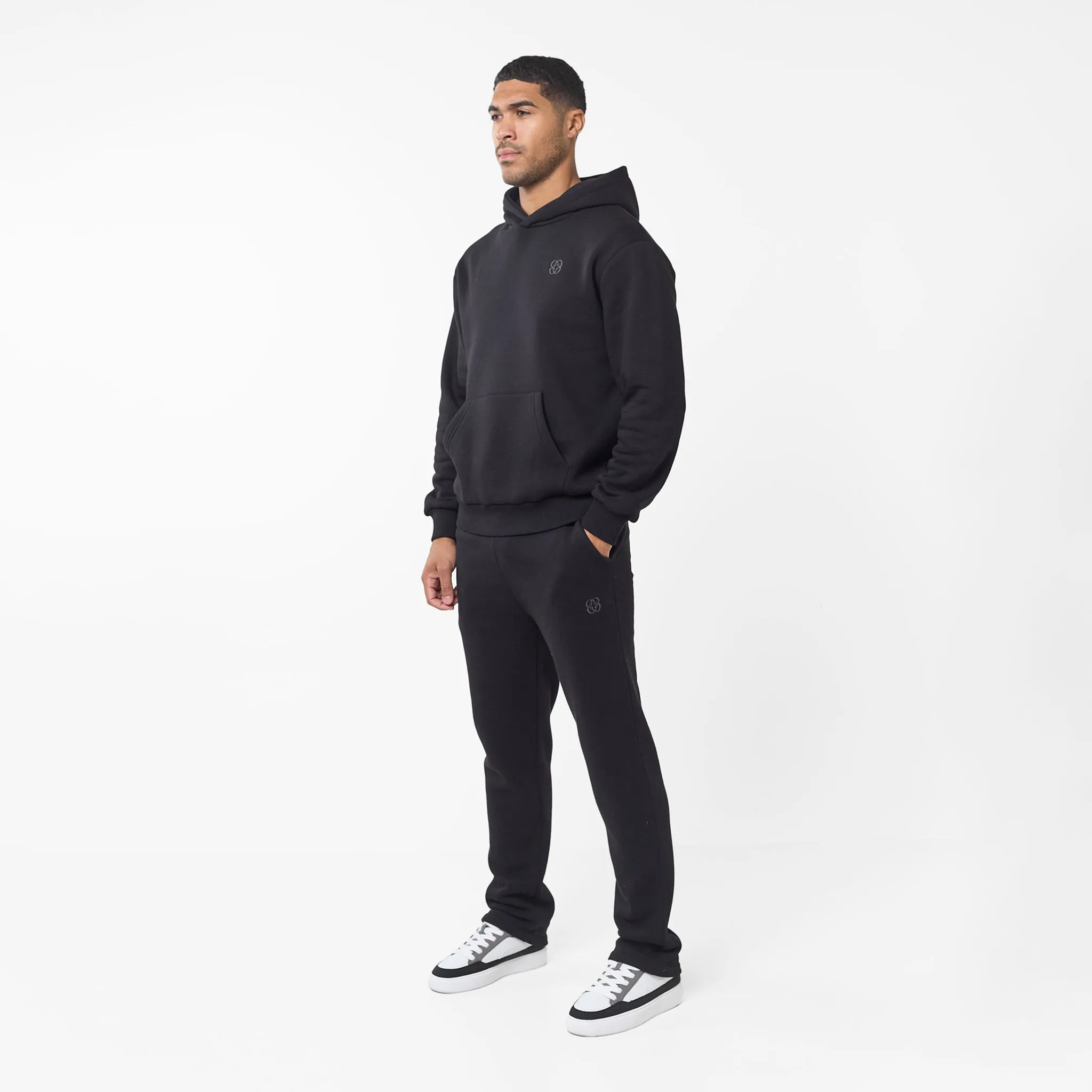 Embroidered Icon Hoodie | Black kids