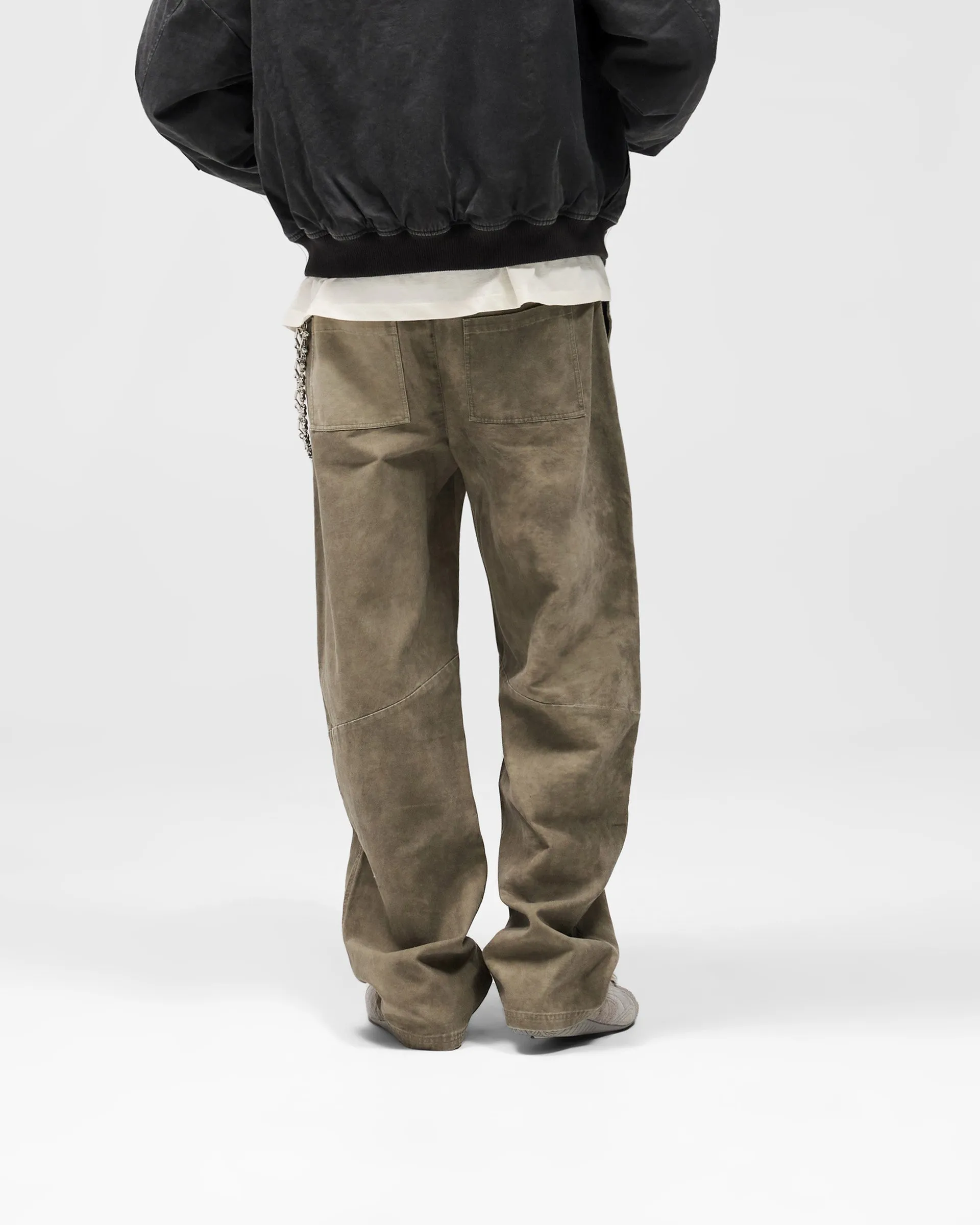 Hip Friendly Pockets ExpandableSidePanels Cotton Workwear Pant - Dark Olive
