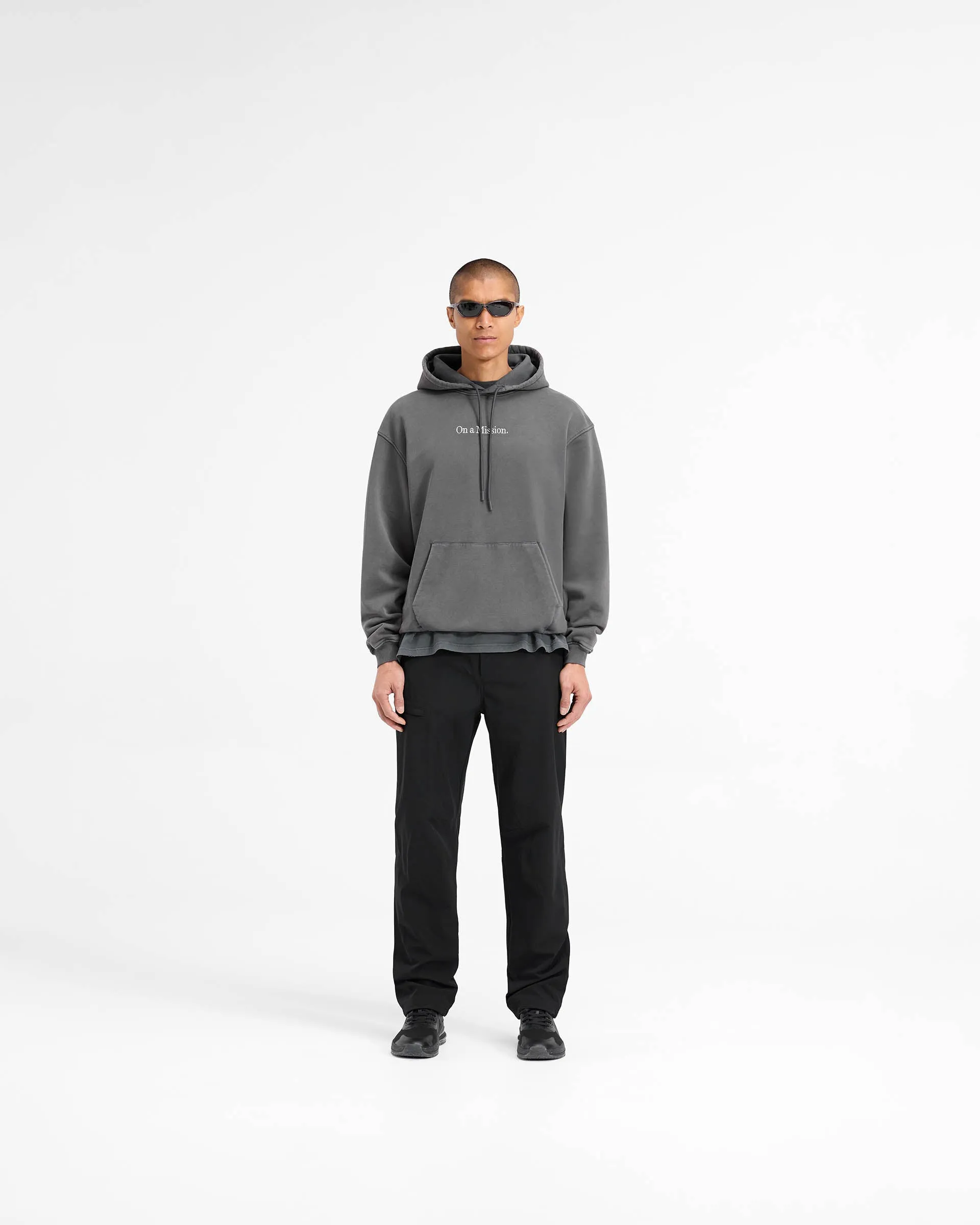 247 On A Mission Hoodie - Aged Black Cold-Weather Gear product ombre gradient