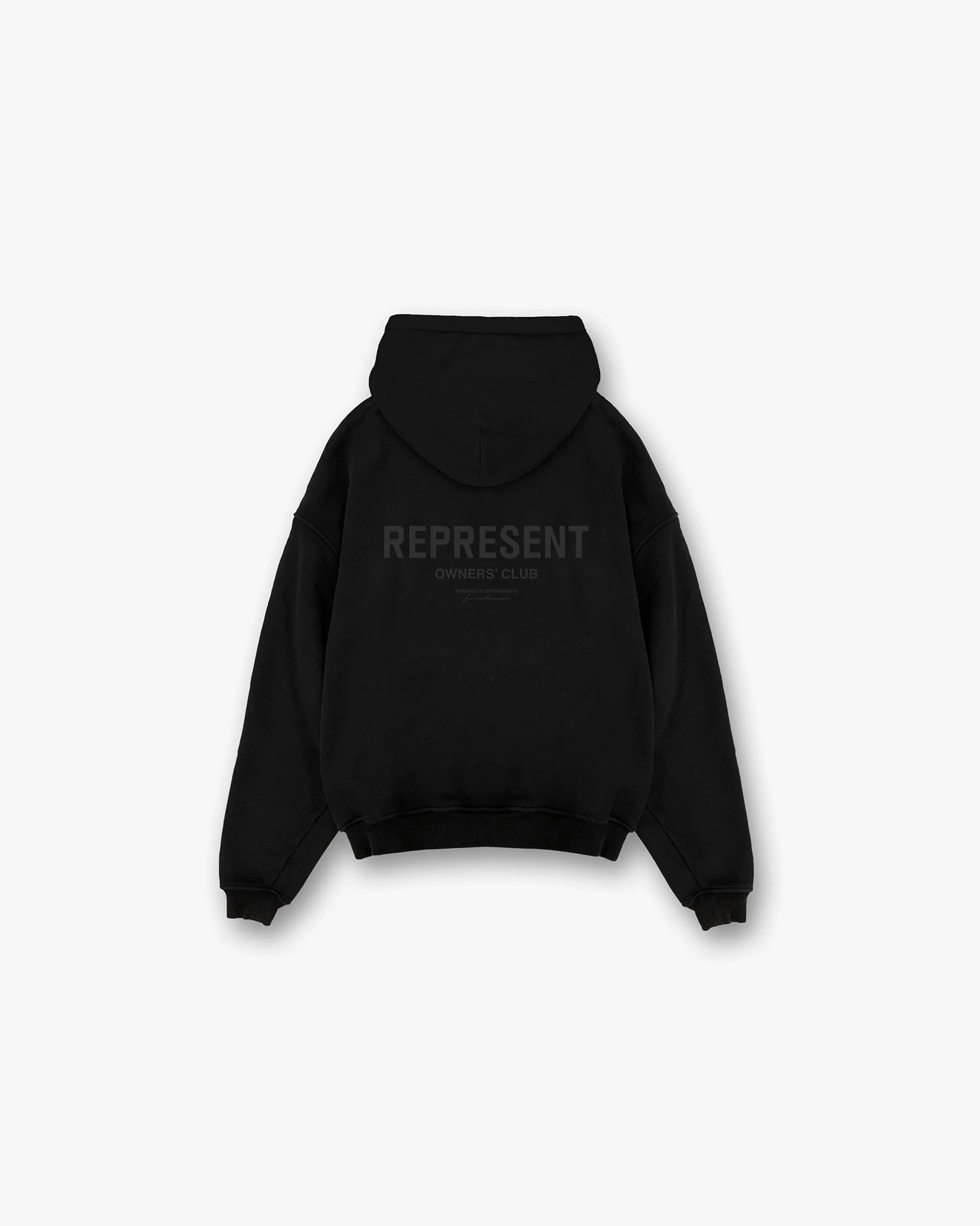 Represent Owners Club Hoodie - Black Matte product terry cloth absorbency product weekday wearability