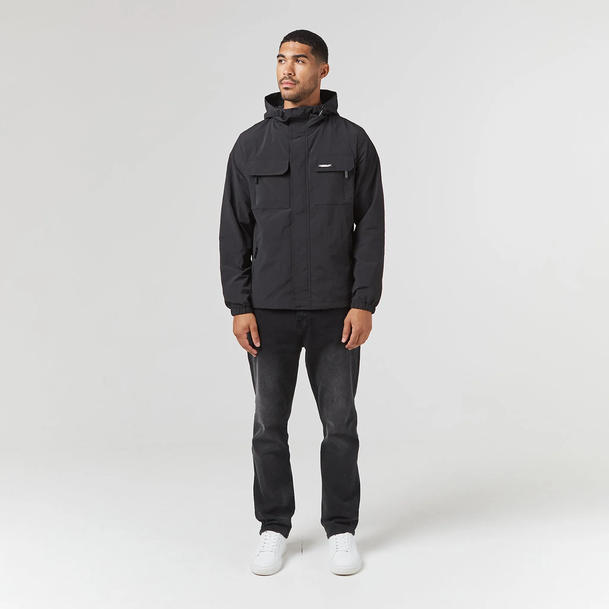 Weatherproof Construction Cold Days Crinkle Nylon Jacket | Black