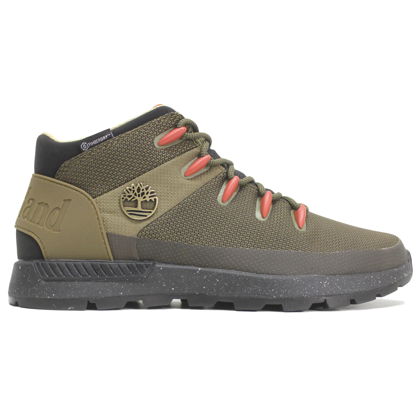 Padded Interior Cold Weather Commuter Timberland Sprint Trekker Mid Textile Men's Lace Up Olive Black Boots