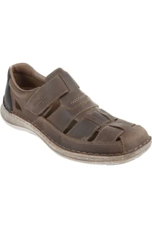 Rieker Mens Leather Fisherman Sandal 03078-25 Brown Durable Build Cactus Cool