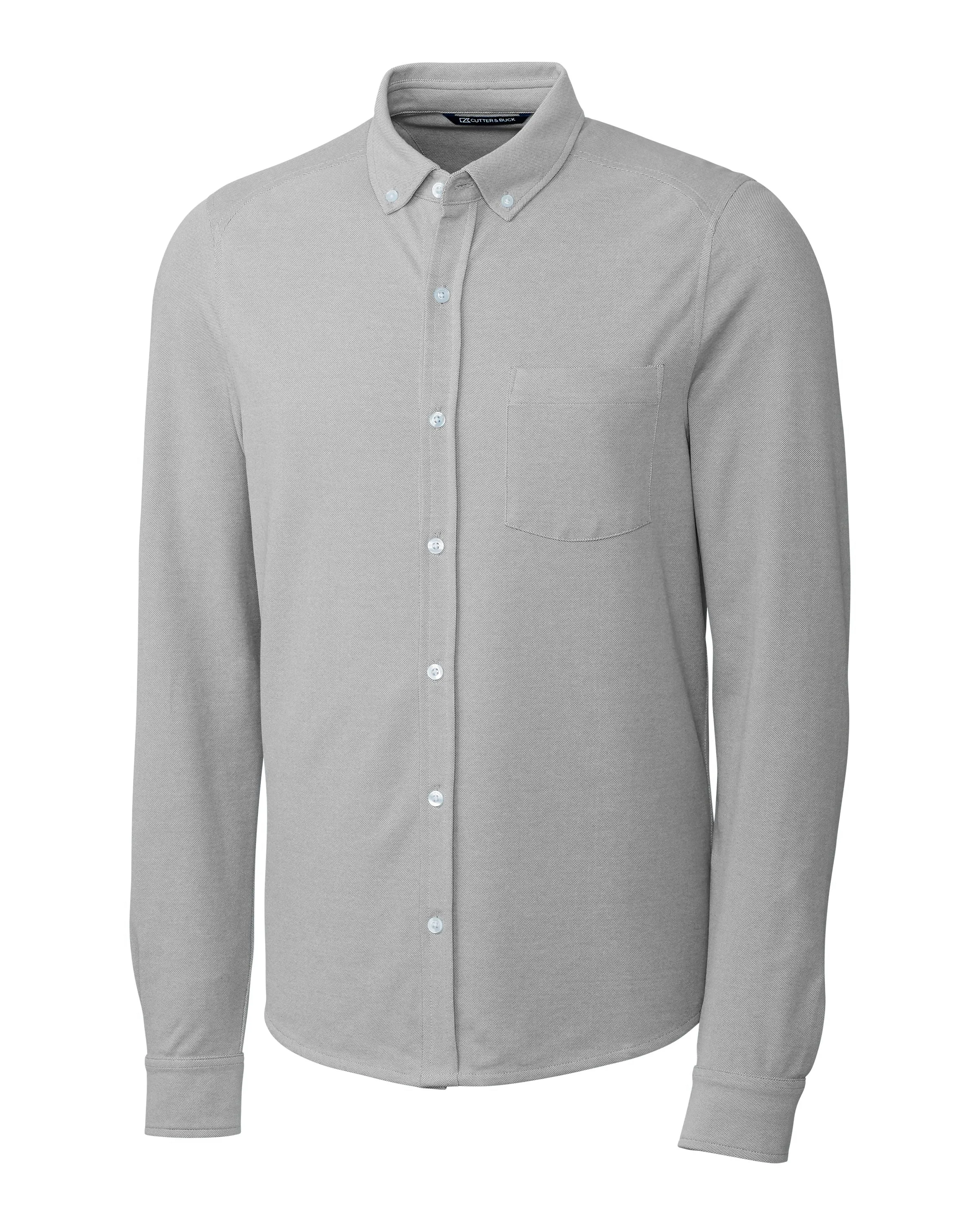 Cutter & Buck Men's Reach Oxford Button Front Shirt Sporty Design Lightweight Material
