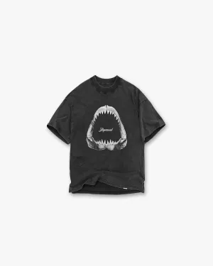 Shark Jaws T-Shirt - Vintage Grey Fresh Outfit Style TemperatureControl Fabric