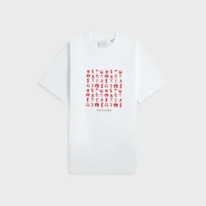 Classic Layer Daily Paper Hair Grid Tee - White