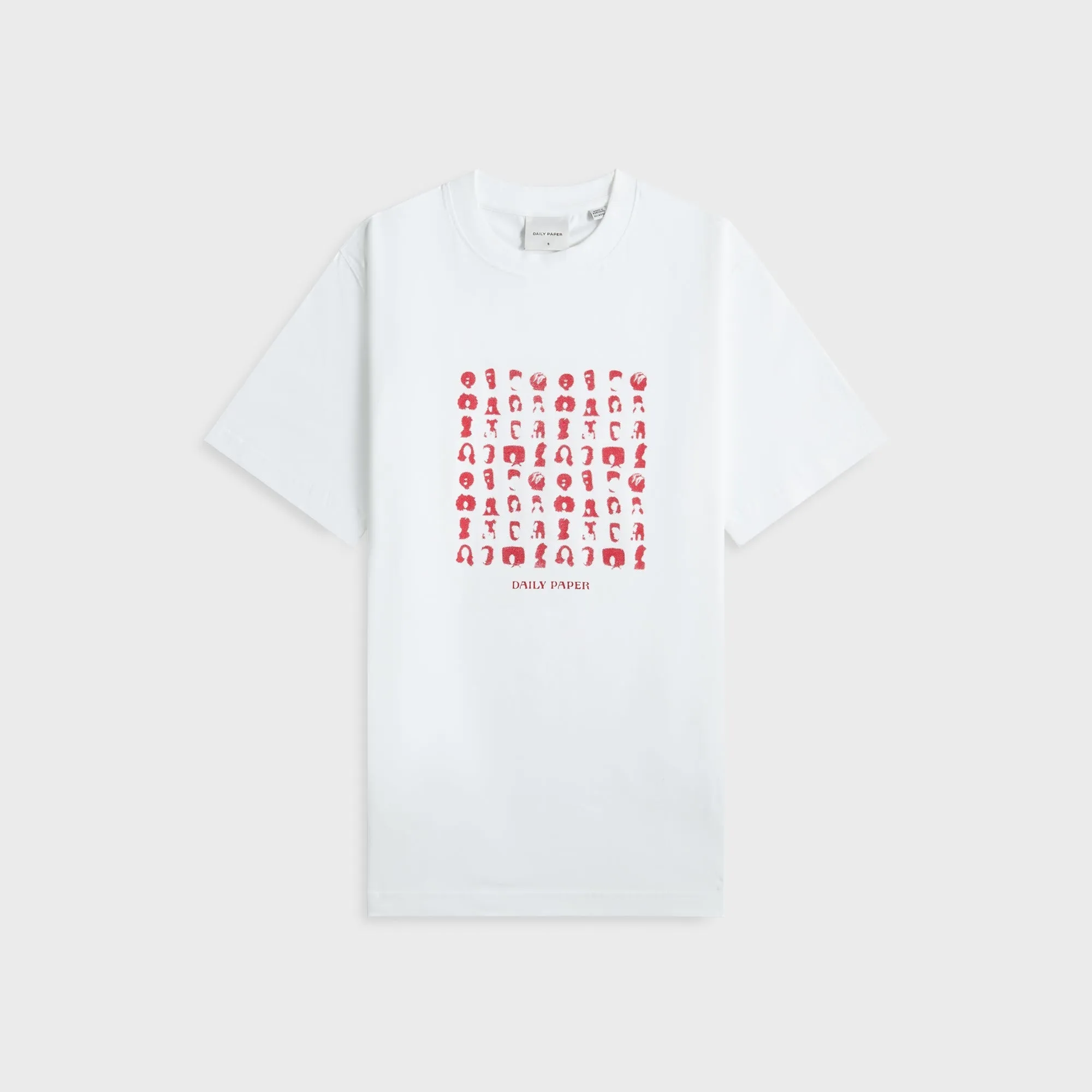 Stylish Day Wear Daily Paper Hair Grid Tee - White
