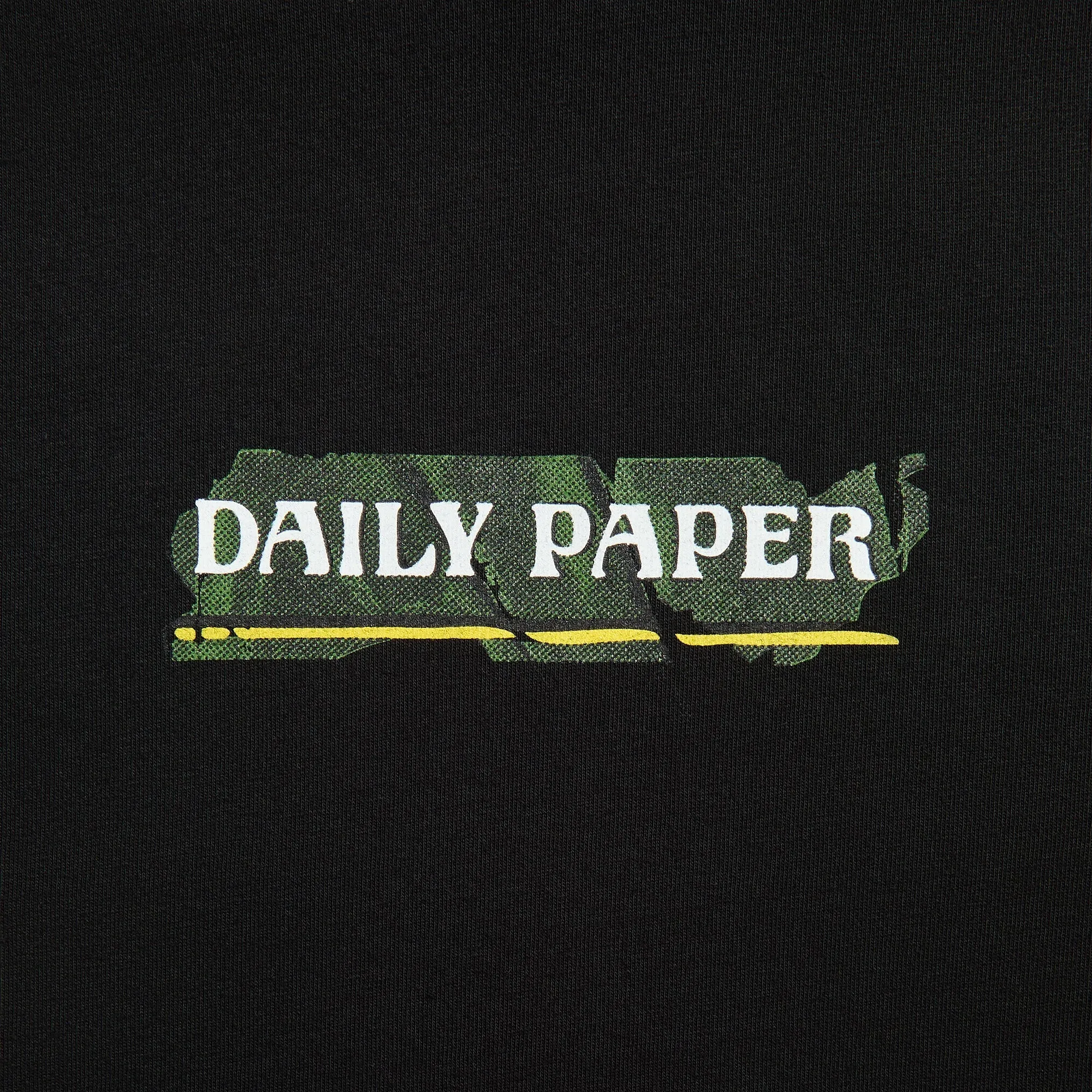 Daily Paper Sticker Tee - Black Breathable Design