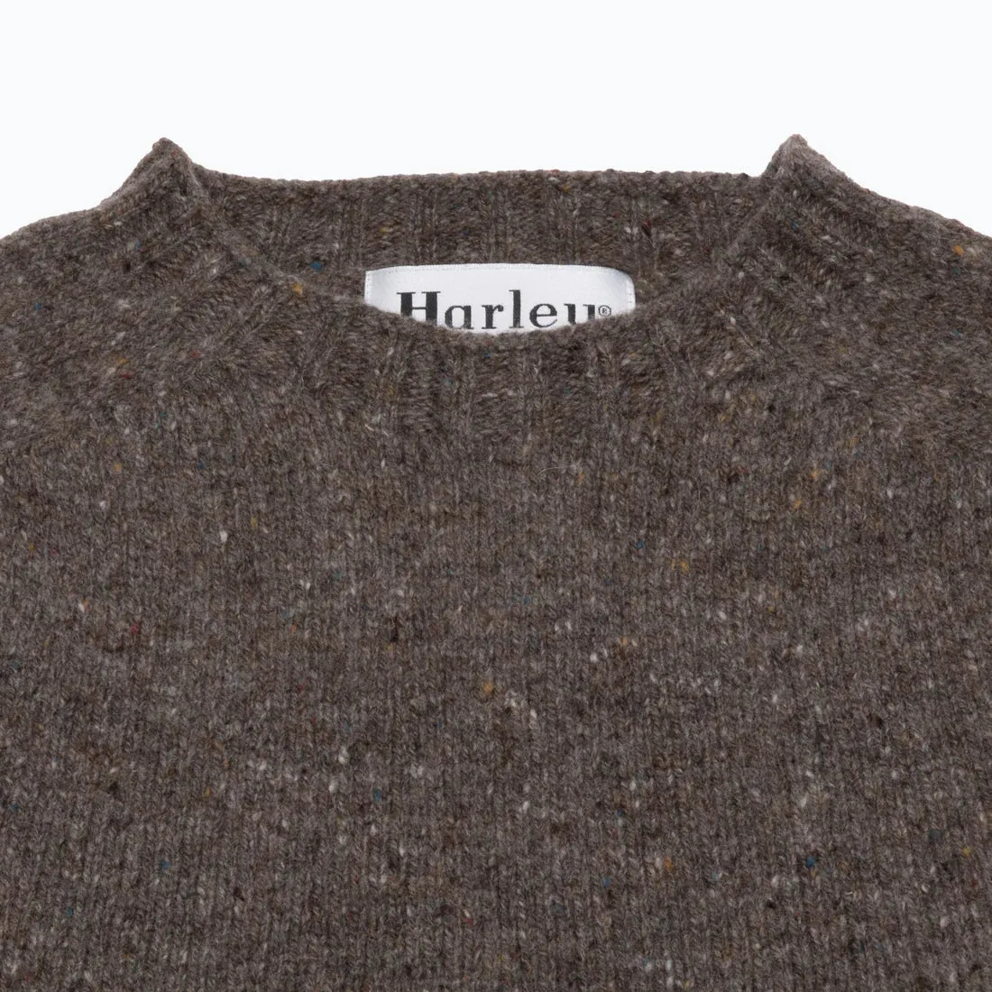 Harley Of Scotland Flecked Jumper Torridon MicroPerforatedTexture AllDayComfort