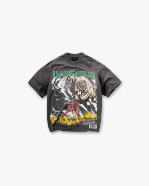 Represent X Iron Maiden Number Of Beast T-Shirt - Sunfade Grey Cozy Vibe Wear
