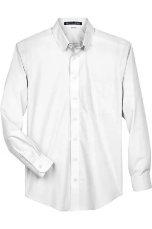 Devon & Jones Crown Collection Broadcloth Woven Dress Shirt Fitted Design
