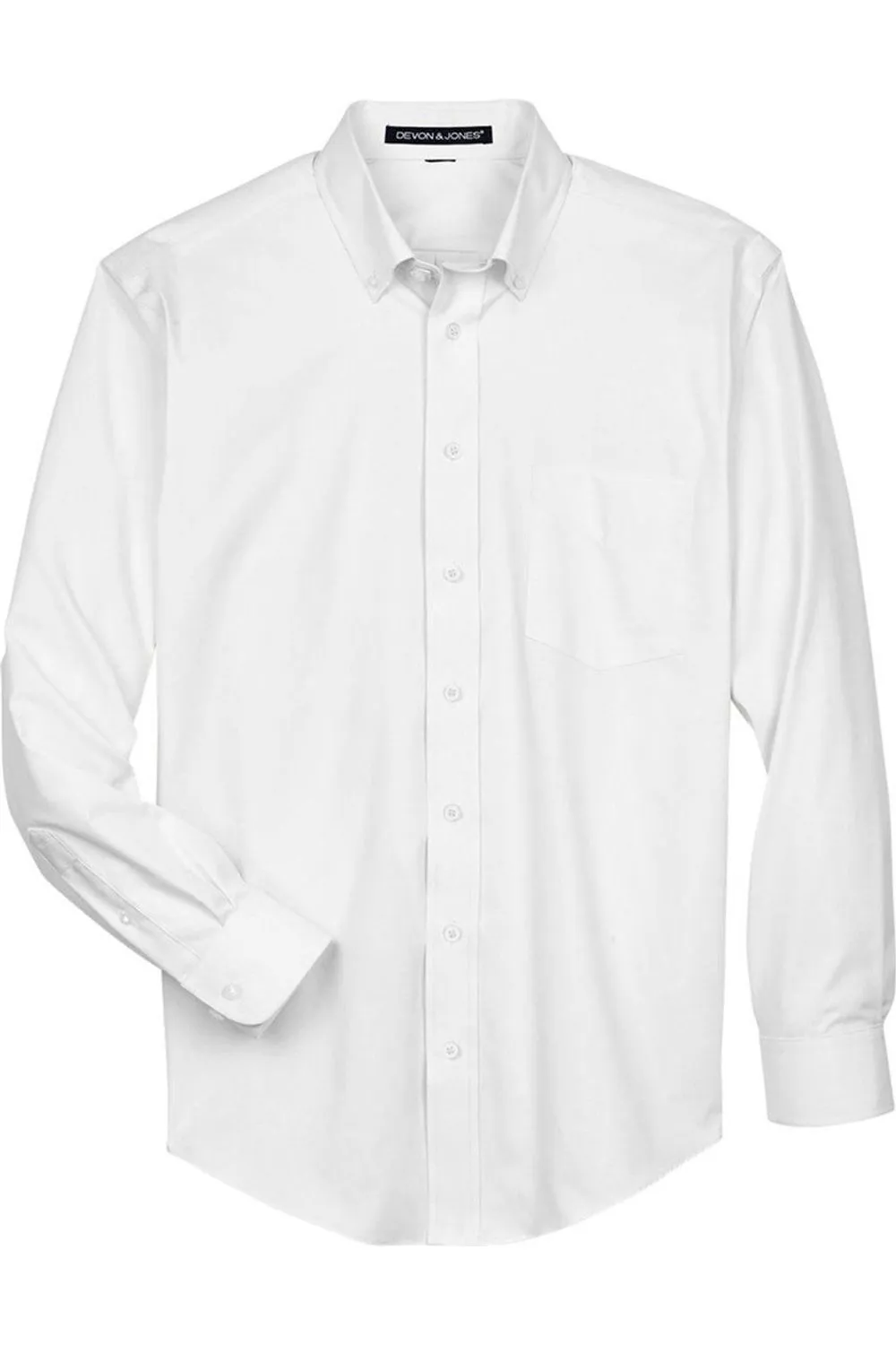 Thermoregulating Layer No Slip Shoulder Grip Devon & Jones Crown Collection Oxford Woven Dress Shirt