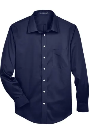 Odorless Binding Tape Devon & Jones Crown Collection Tall Solid Stretch Twill Woven Dress Shirt