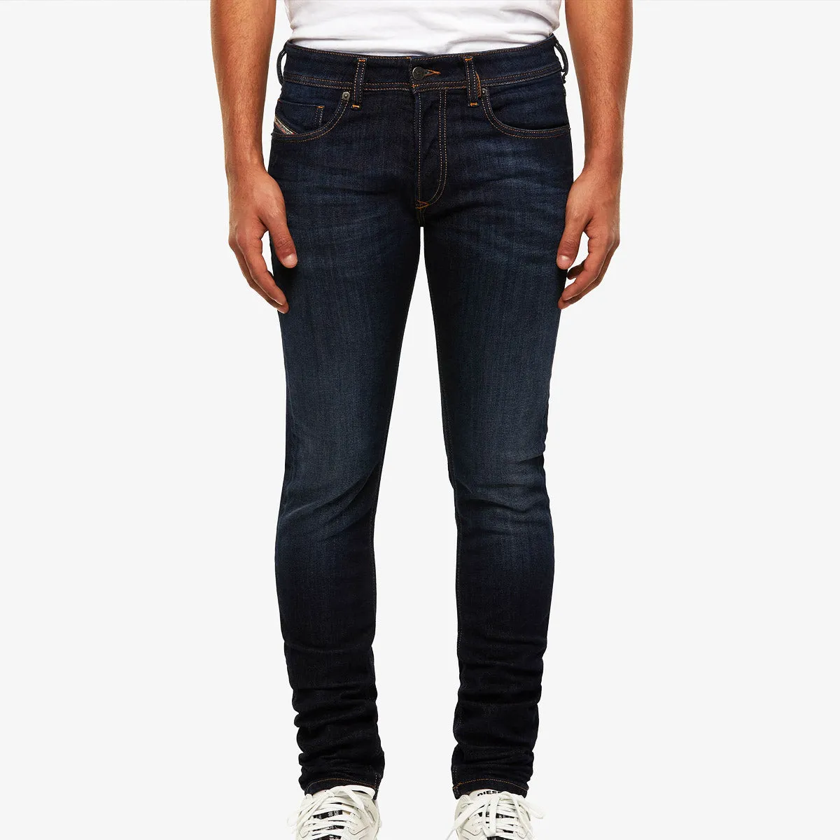 Foundation Piece No Fuss Style Diesel - Sleenker-X 009EY Skinny Jeans in Navy