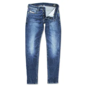 Diesel - Sleenker-X 009PK Skinny Jeans in Blue Smooth Road Trip