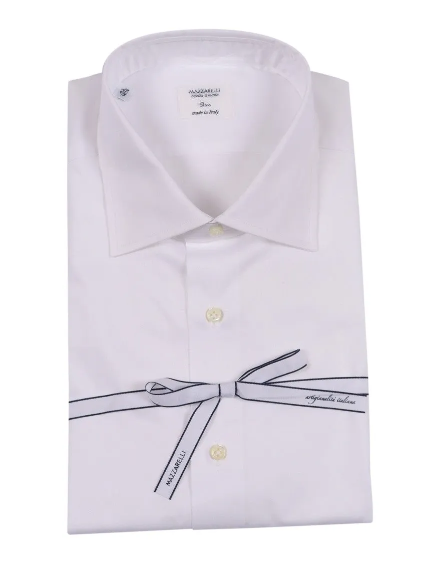 Slim-Fit White Cotton Shirt Soft Touch