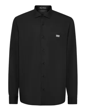 Weekend Style Shirt Sugar Daddy Cut Long-Sleeve Crystal Skull