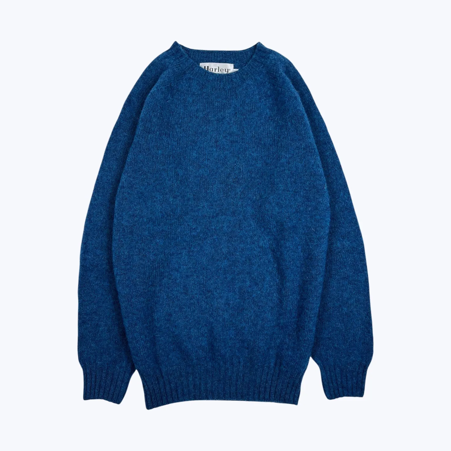 Train Ease Code Soul Harley Of Scotland Shaggy Lambswool Jumper Neptune