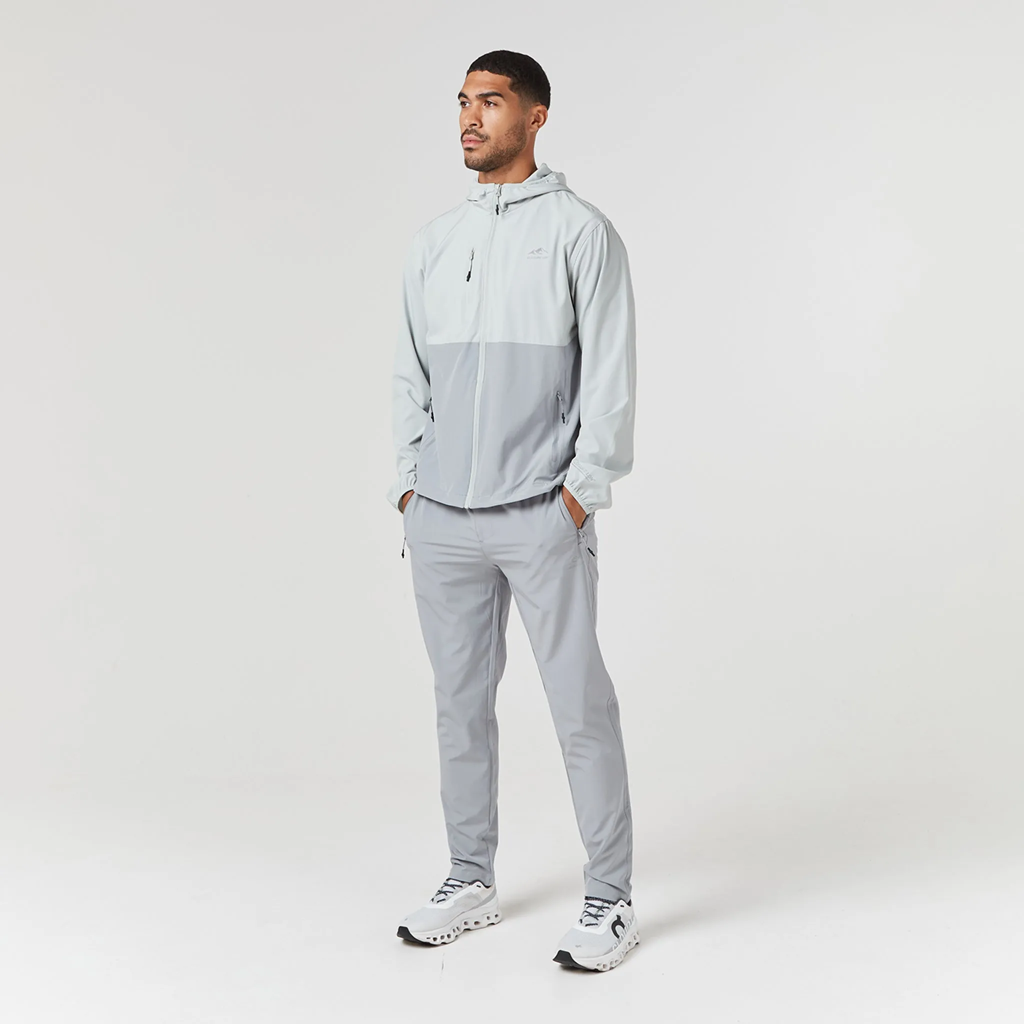 simple design Cuffs Adjust Cut & Sew Training Jacket | Sage