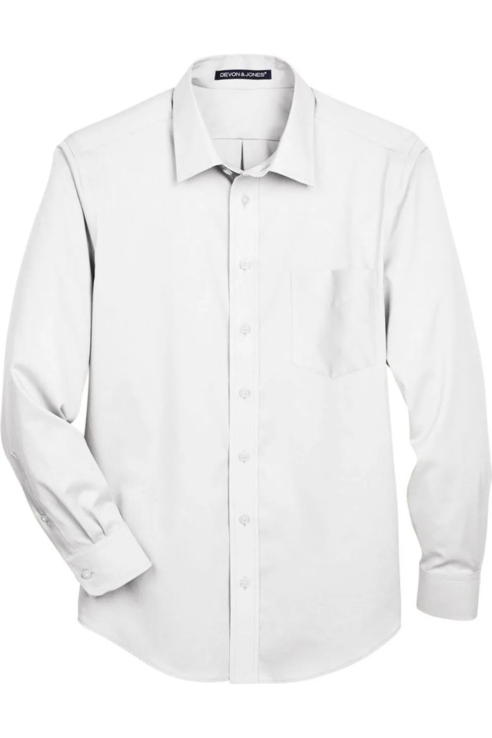 Stretch Fit Technology Devon & Jones Crown Collection Tall Solid Stretch Twill Woven Dress Shirt