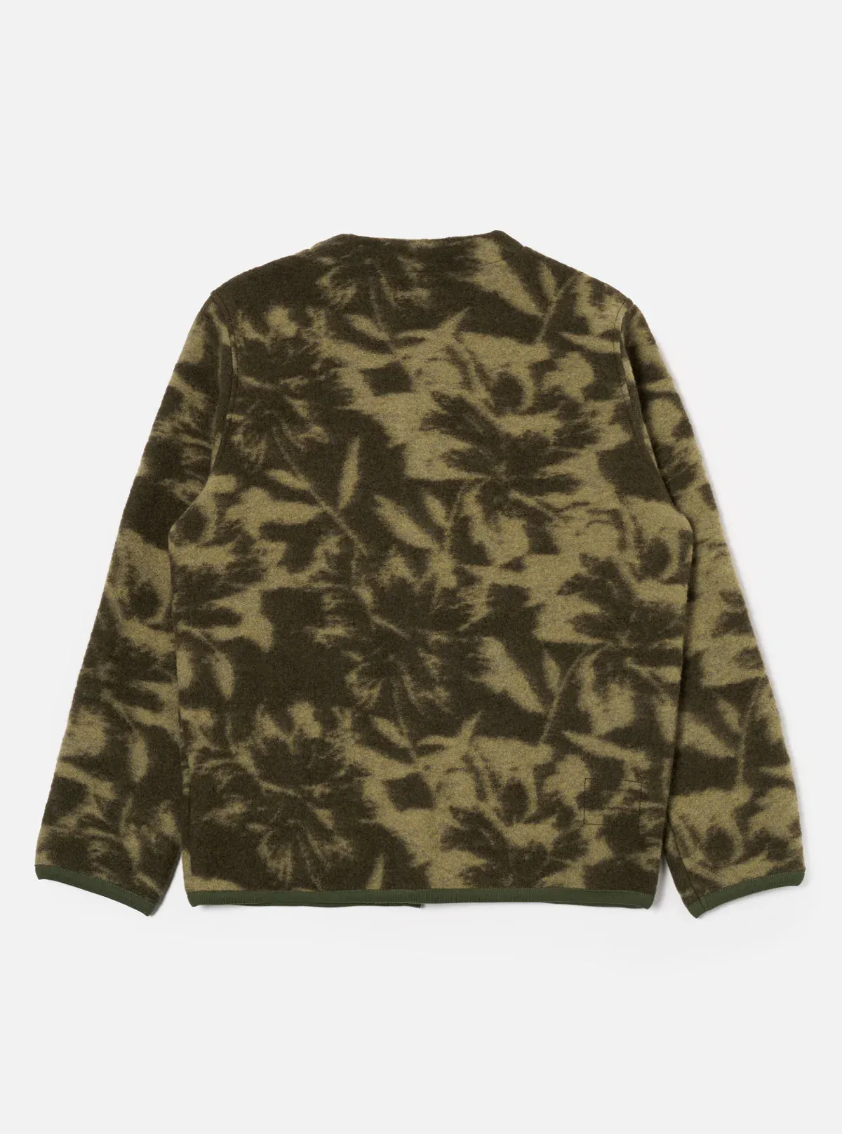 Universal Works Studio Fleece Cardigan Green / Pale Green Micro Perforated Panels Quick Release Buckle