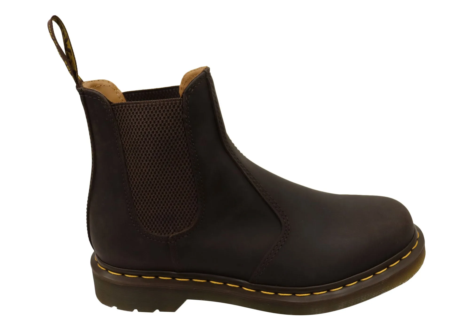 Dr Martens 2976 YS Crazy Horse Unisex Leather Chelsea Boots Resistant to wear