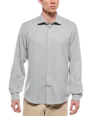 Linen blend Reiss Oe Chaser Brushed Cotton Top