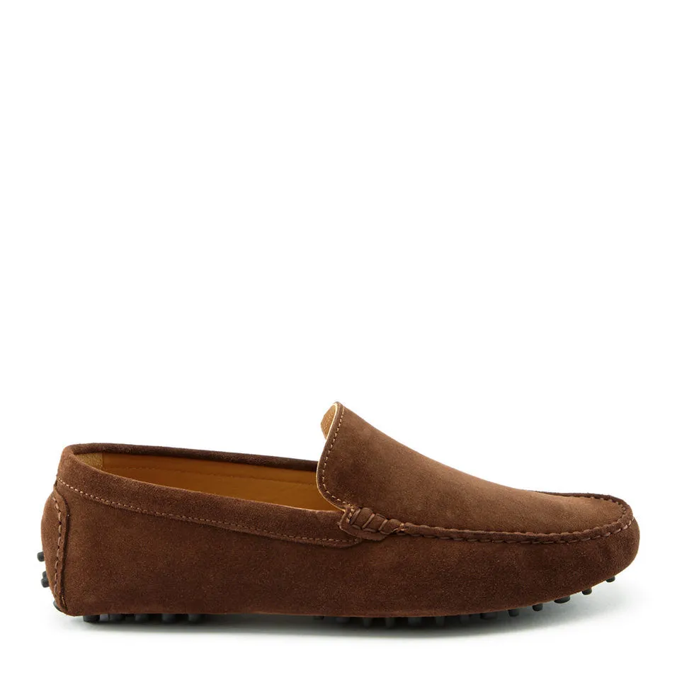 Breezy Comfort Driving Loafers, brown suede