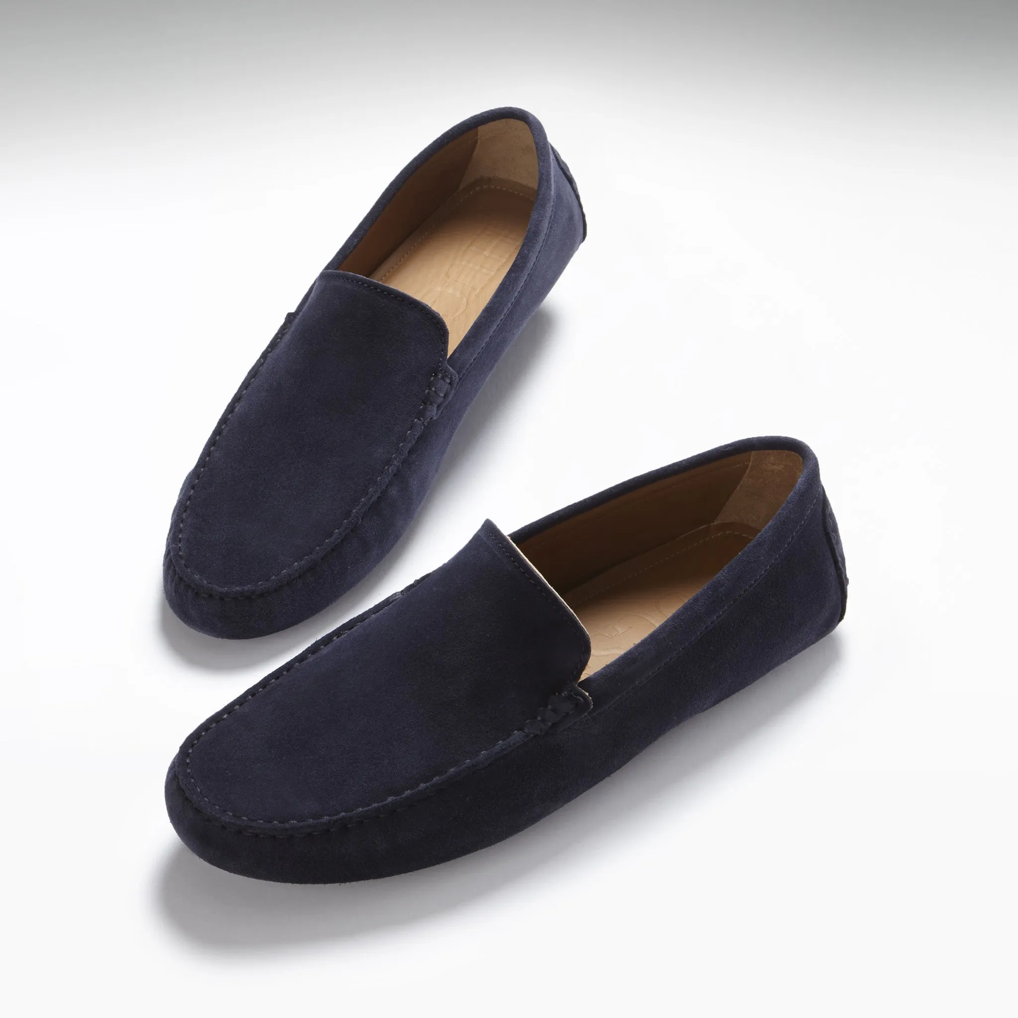 Driving Loafers, navy blue suede Breathable