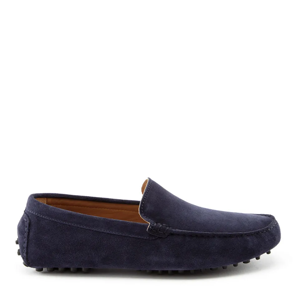 Driving Loafers, navy blue suede Firm Steps