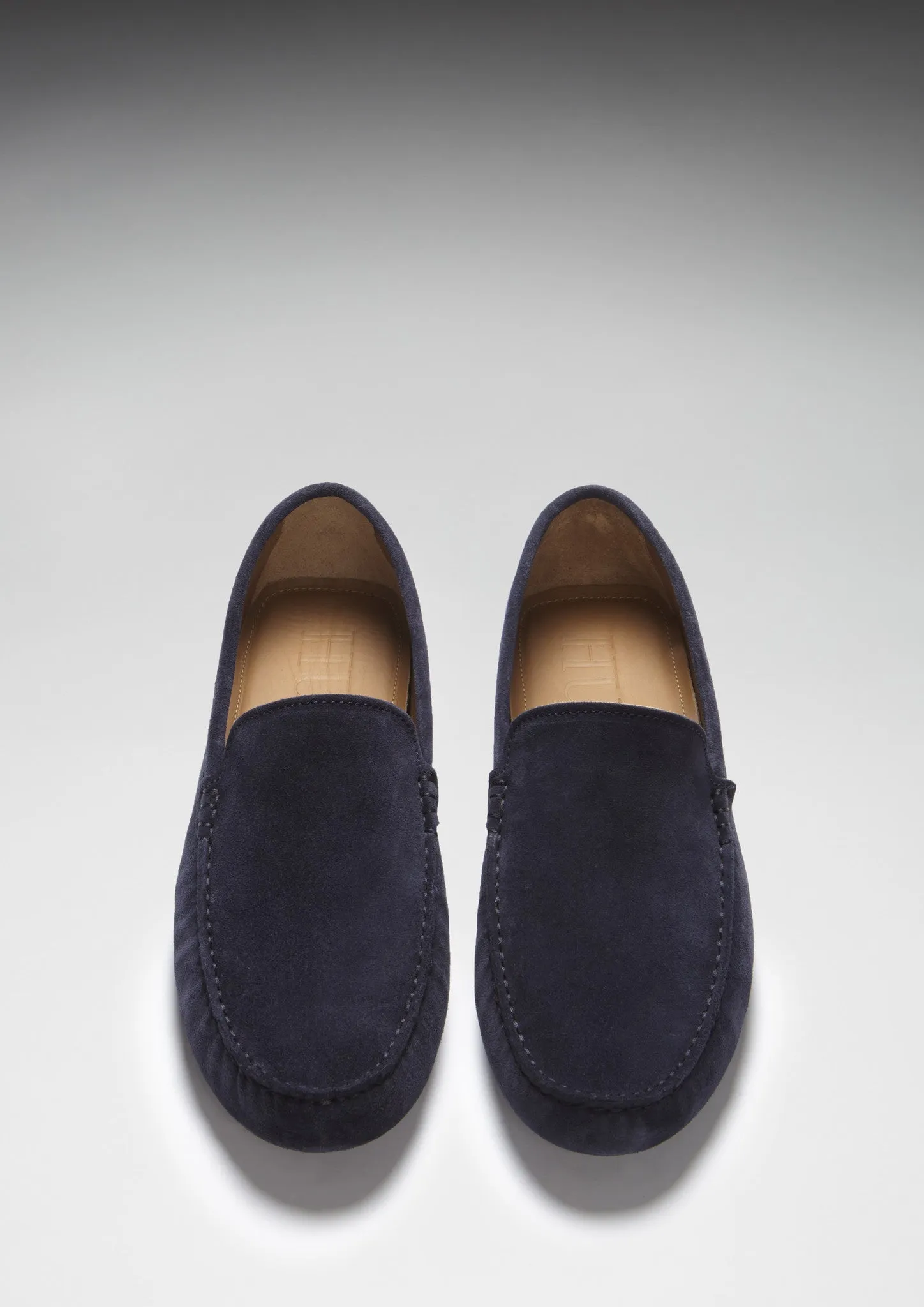 Driving Loafers, navy blue suede River Walks Slip On Style