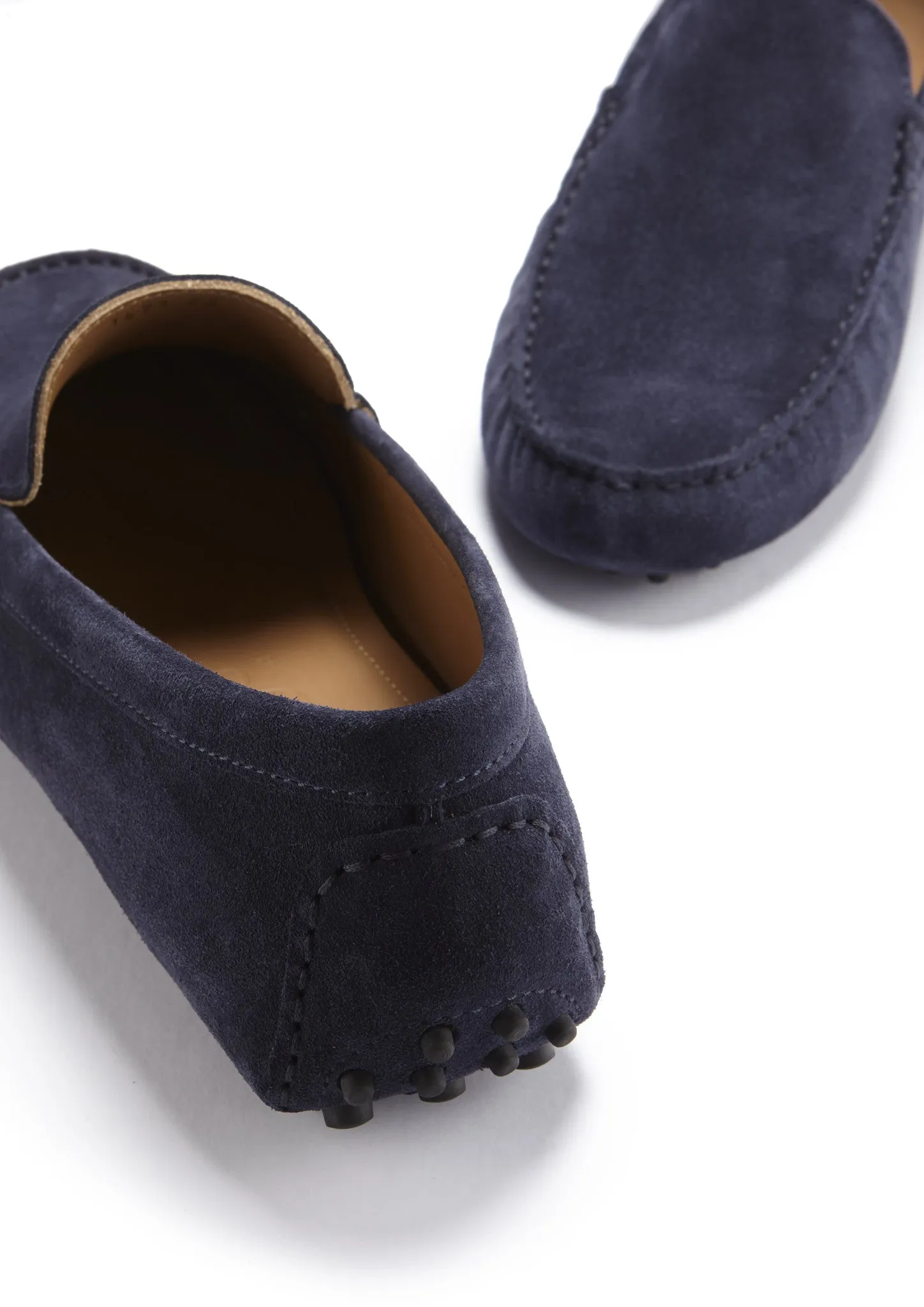 Driving Loafers, navy blue suede Long Stroll Open Steps