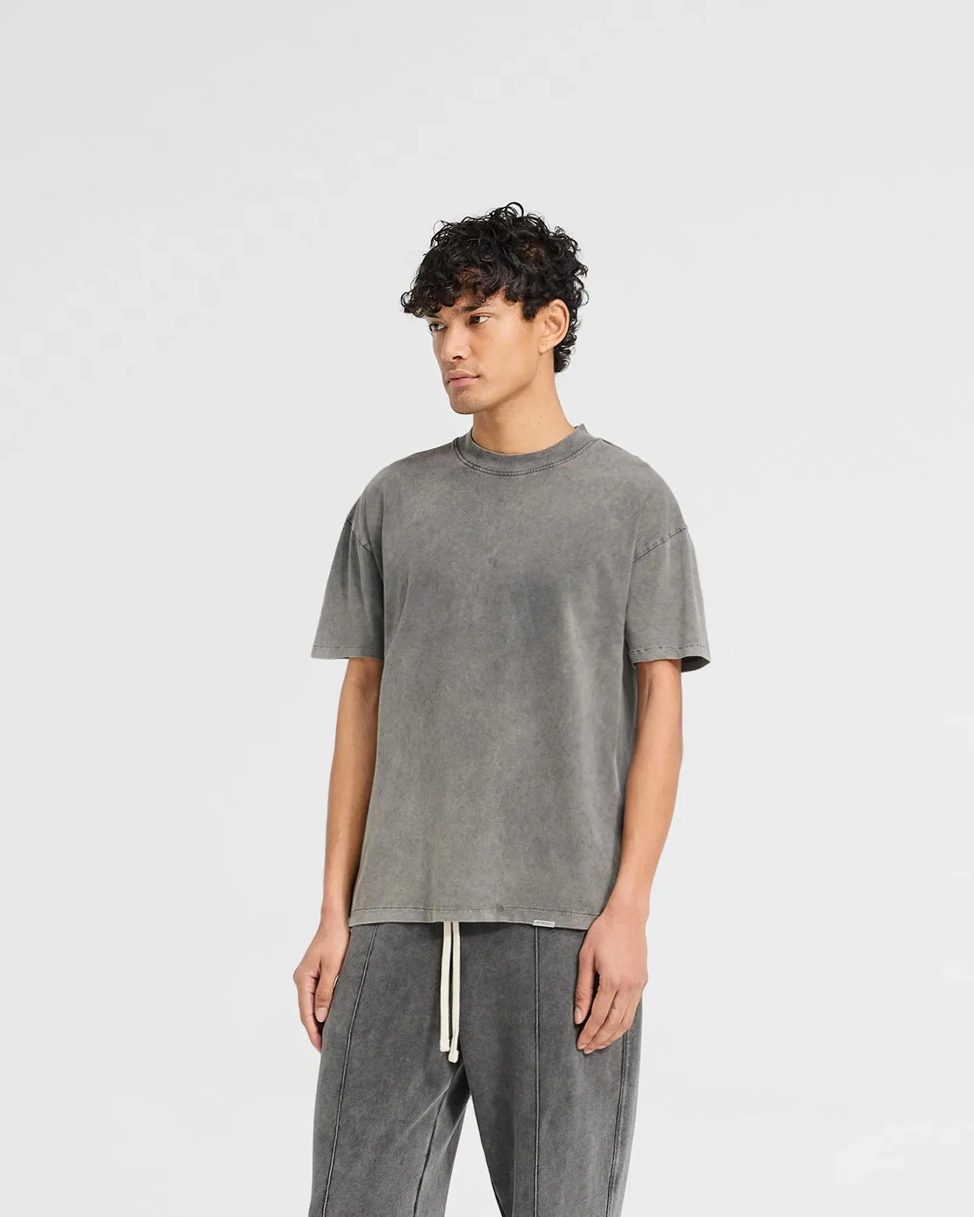 futuristic Initial T-Shirt - Vintage Grey