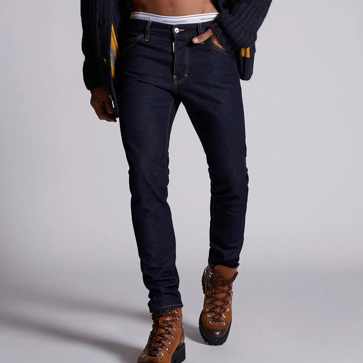 Active Friendly Multipurpose Utility Pockets DSQUARED2 - Cool Guy Jeans in Dark Wash
