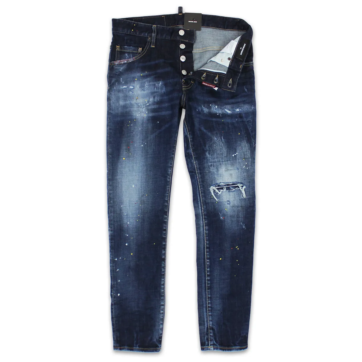 DSQUARED2 - Dark 1 Wash Skater Jeans in Blue Trend Friendly