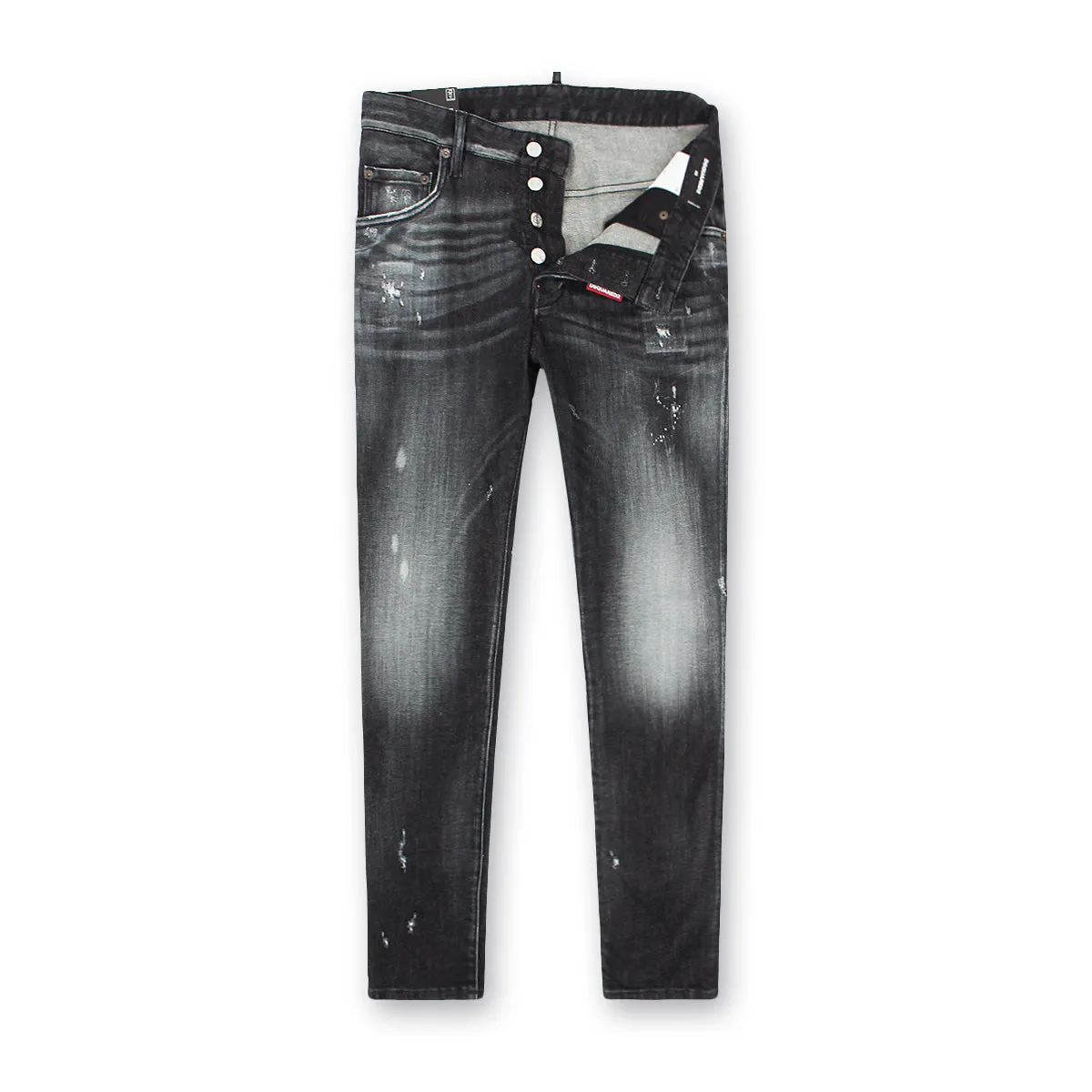 DSQUARED2 - Distressed Super Twinky Jeans in Grey All Day Wear Elegant Party Look Winter Warmth