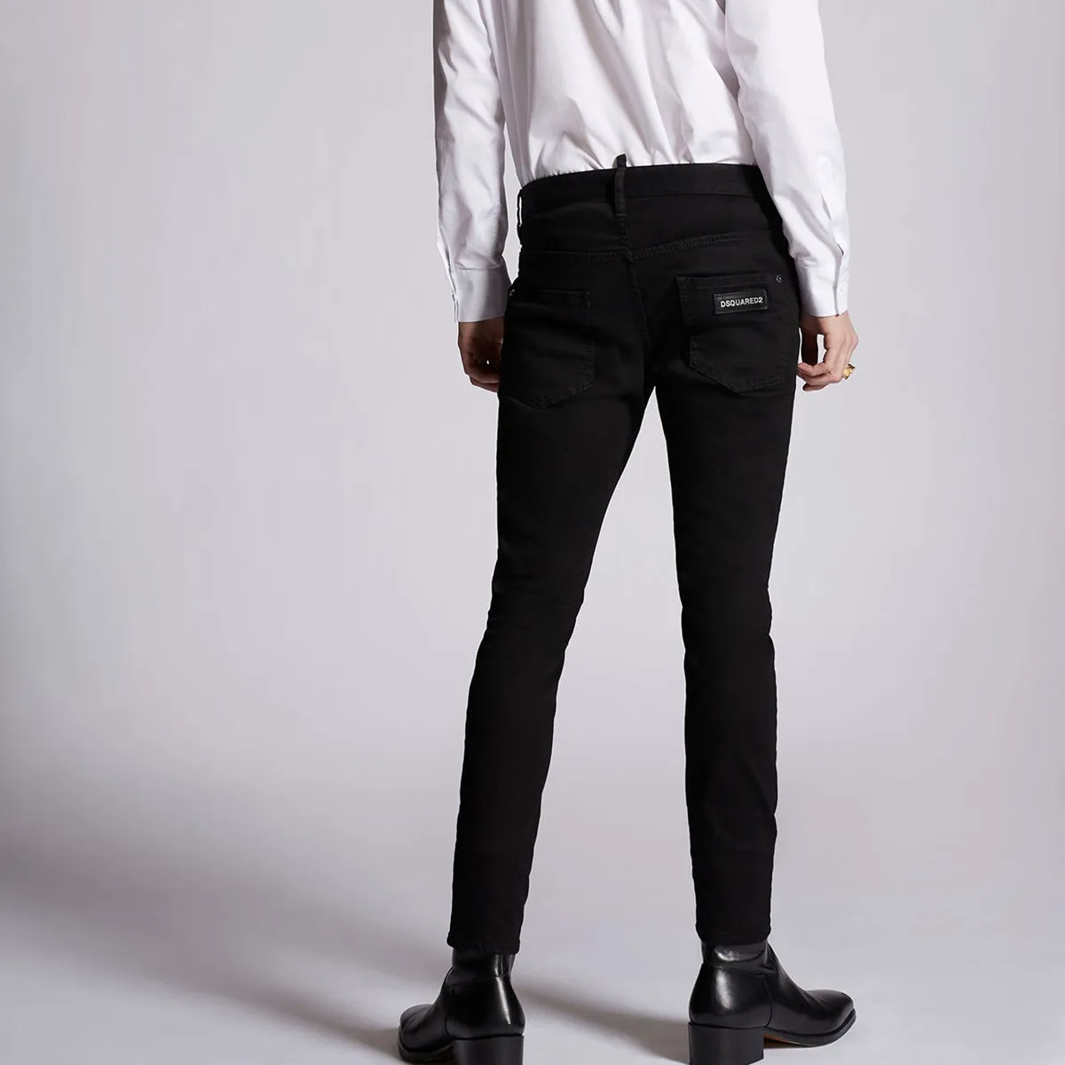 DSQUARED2 - Skater Jeans in Black Low Profile Zipper