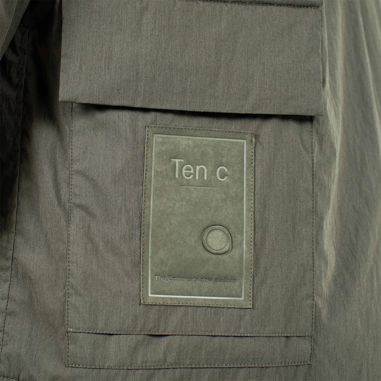 Ten C L/S Quited Camicia Imbottita Manica Shirt Green Versatile Look Refined Aesthetic