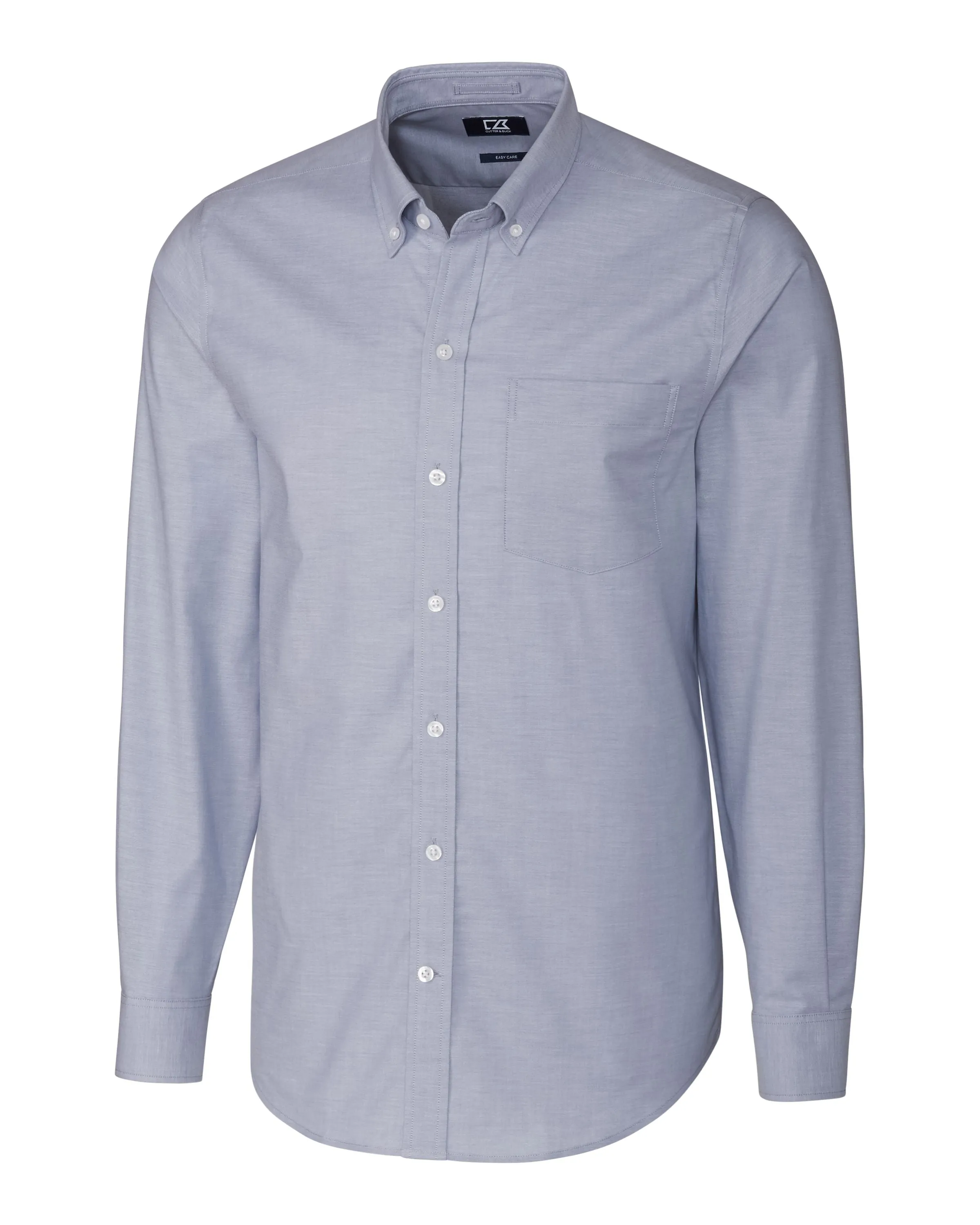 Cutter & Buck Stretch Oxford Mens Long Sleeve Dress Shirt Eco Dye Technique