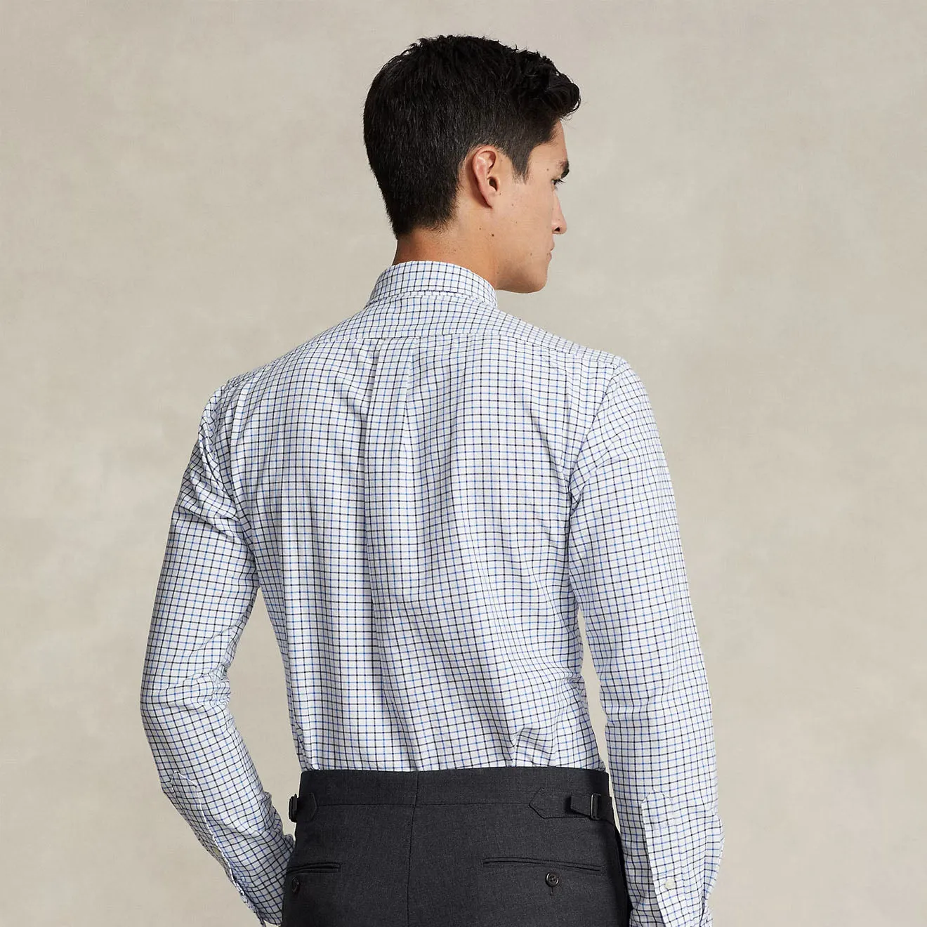 Polo Ralph Lauren Custom Fit Check Shirt White / Blue Multi UV Protective Coating