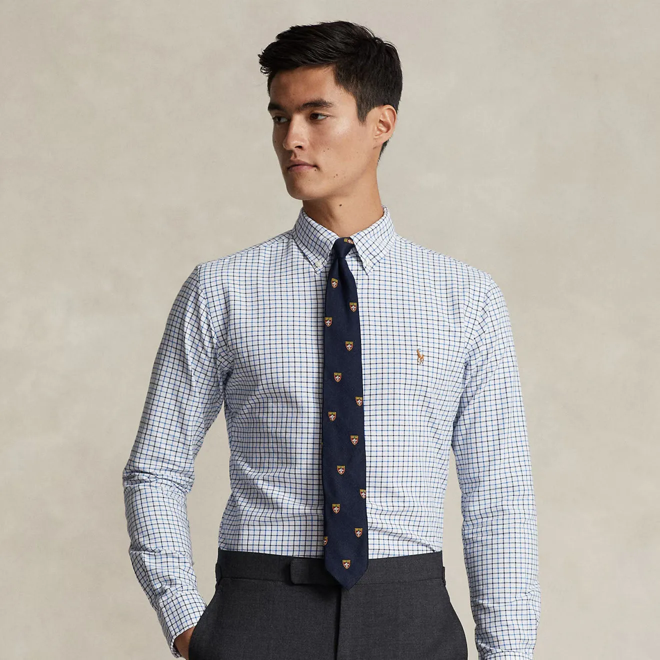 Polo Ralph Lauren Custom Fit Check Shirt White / Blue Multi Effortless Comfort