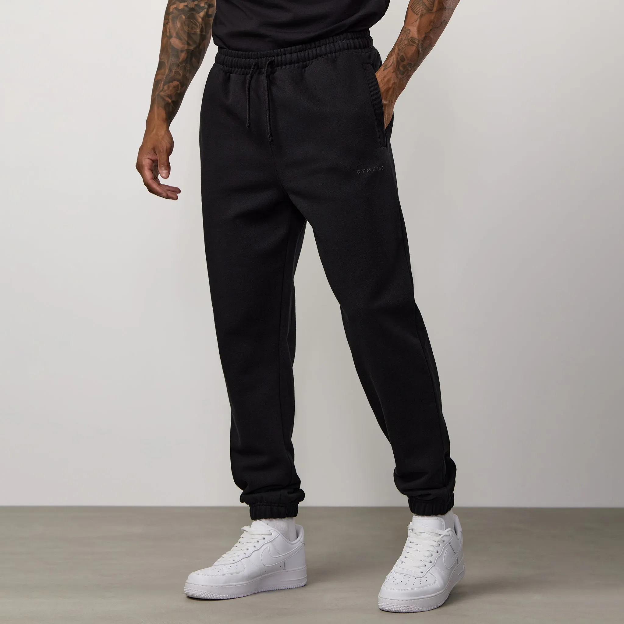 Trail Comfort Gym King Linear Loopback Jogger - Black