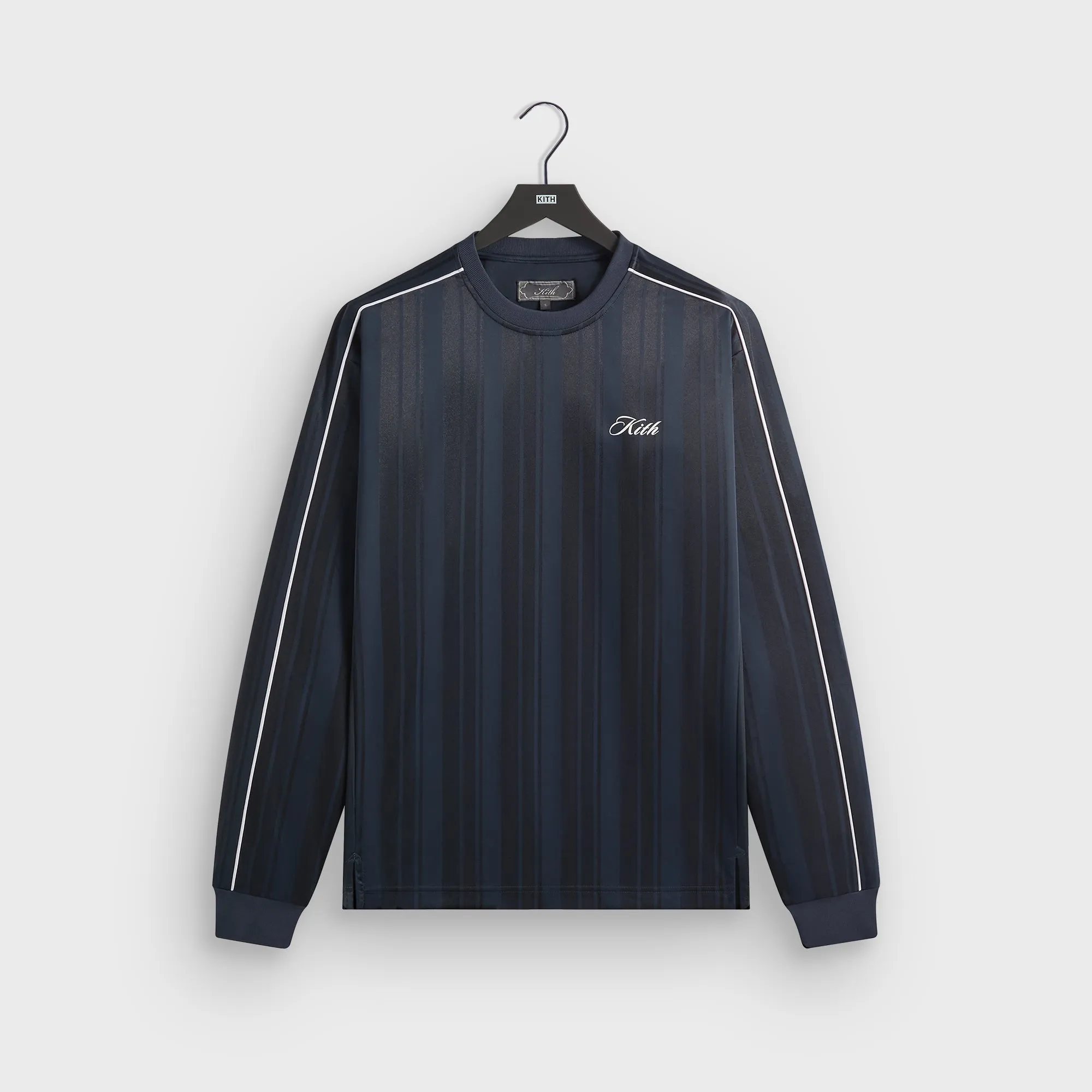 Kith Tricot Panelled Long Sleeve Tee - Nocturnal Relaxed Wear Fit Timeless Style