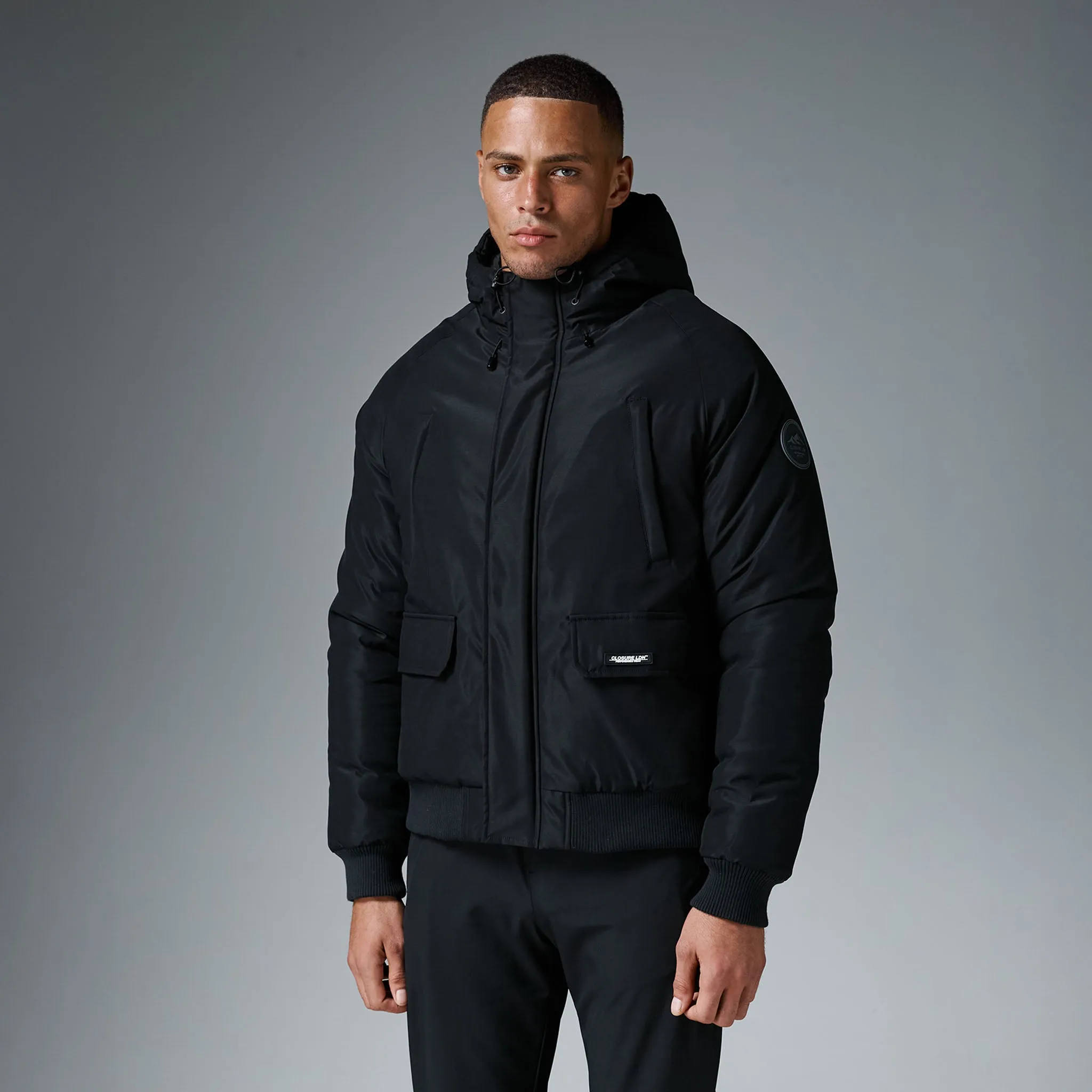 Weather Fit Hooded Parka Jacket | Black