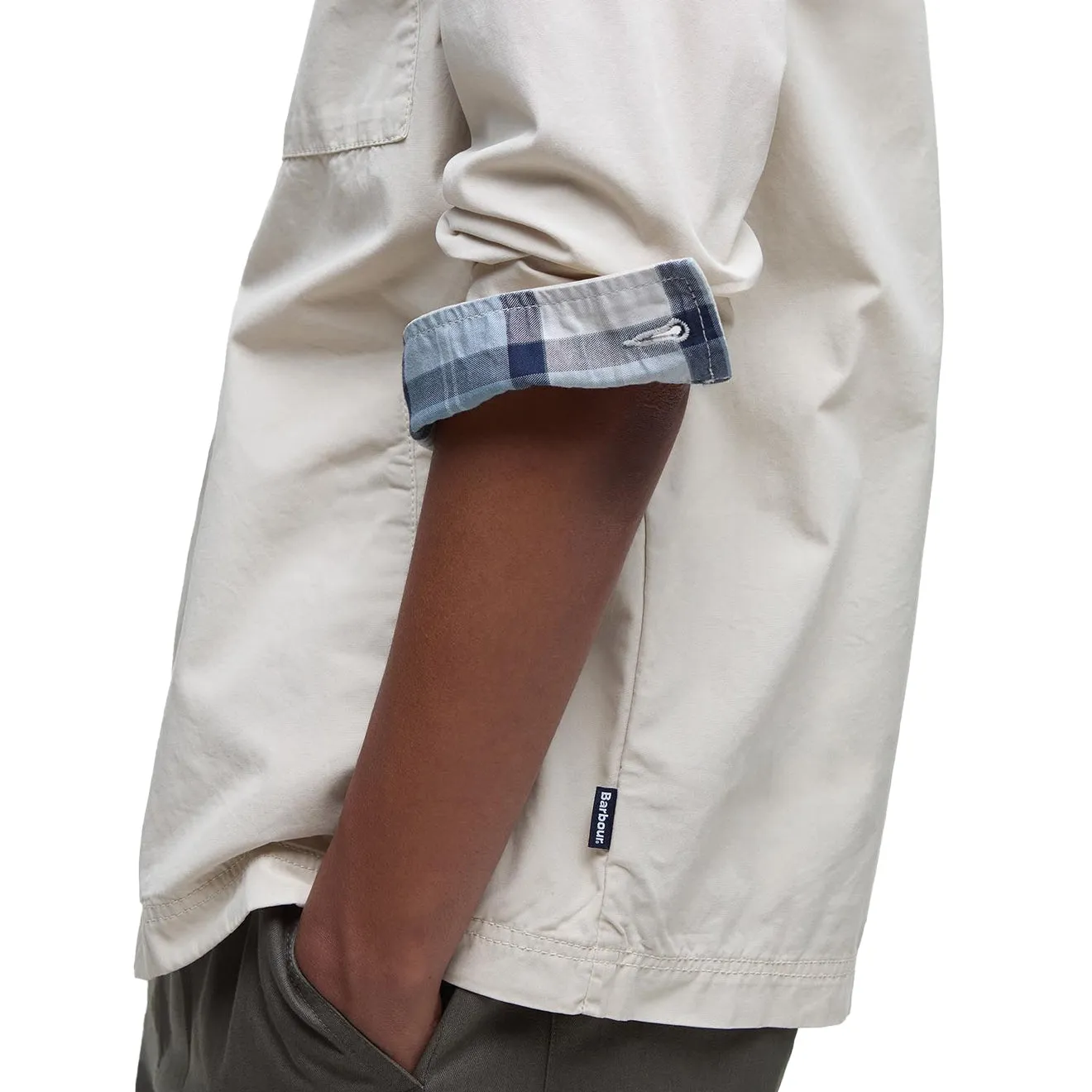 Barbour Glendale Overshirt Mist Ultra Soft Interior Inner Layer