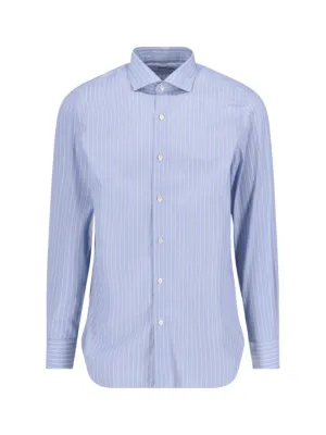 Milano' Striped Shirt ?C Light Blue Clean Edge Trim