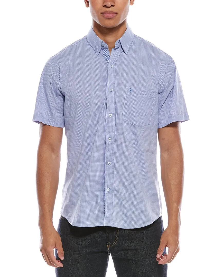 birthday celebration High-Quality Fabric TailorByrd Signature Micro Gingham Shirt