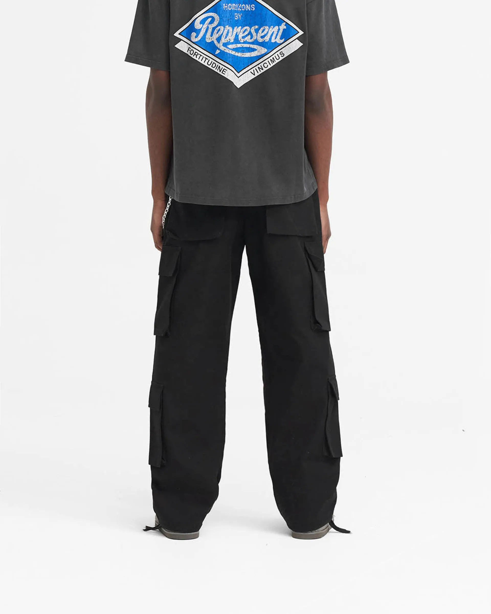 Baggy Cargo Pant - Black Adaptable Style high waisted