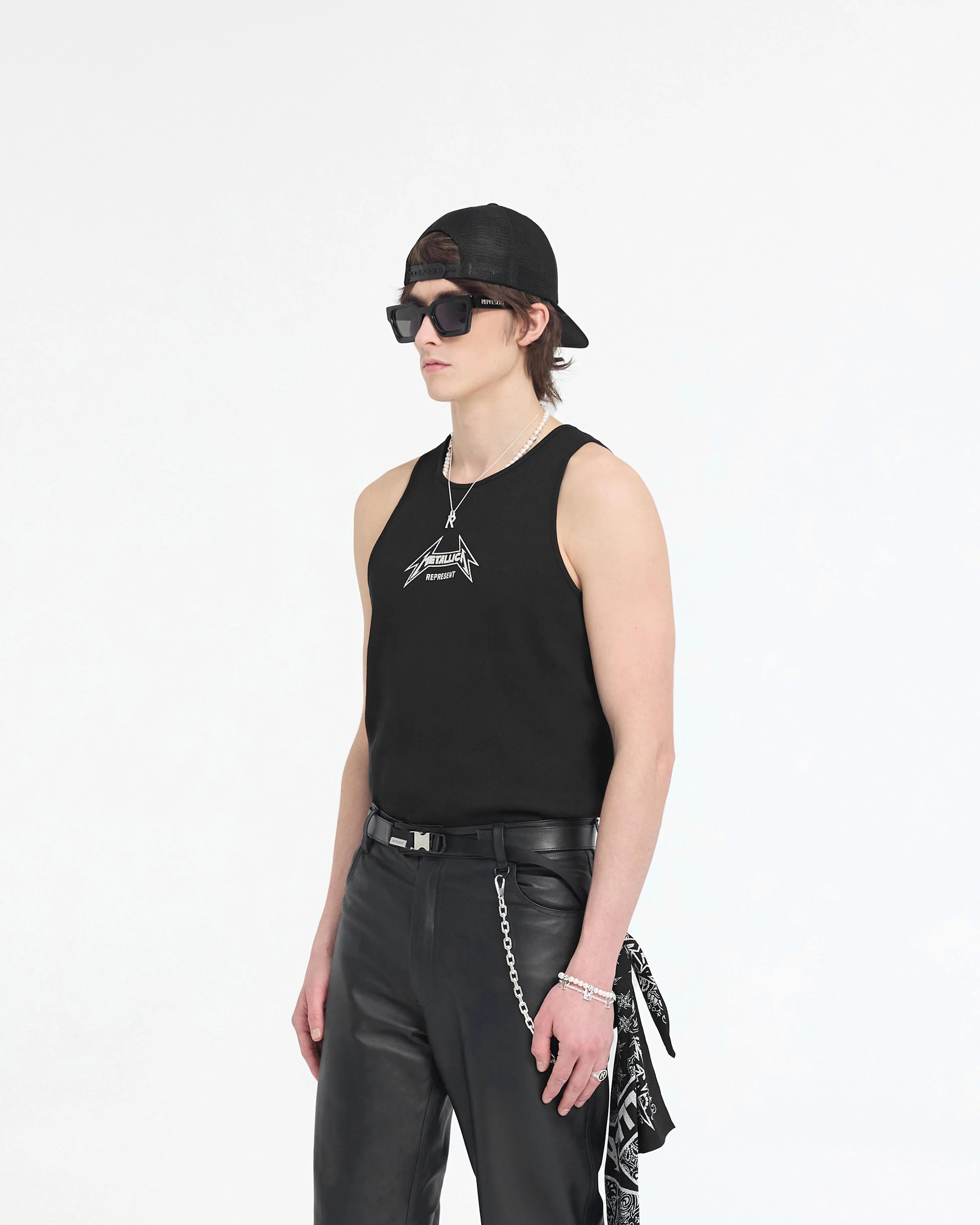 Represent X Metallica Local Crew Vest - Jet Black Active Style Trend Relaxed Vibes